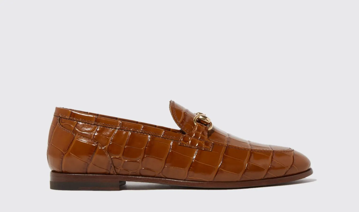 Flash Sale Scarosso Alessandra Brown Croco Brown - Croco-Printed Calf