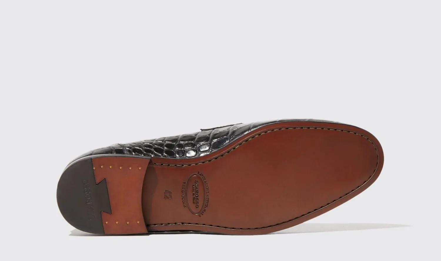 Online Scarosso Alessandro Black Croco Black - Croco-Printed Calf