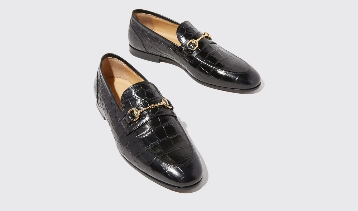 Online Scarosso Alessandro Black Croco Black - Croco-Printed Calf