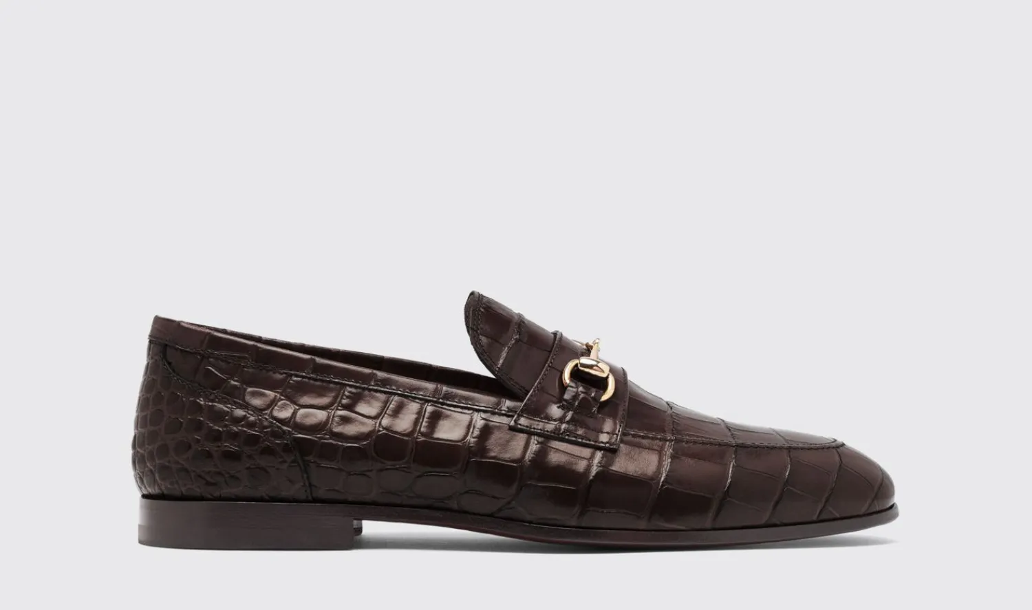 Flash Sale Scarosso Alessandro Dark Brown Croco Dark Brown - Croco-Printed Calf