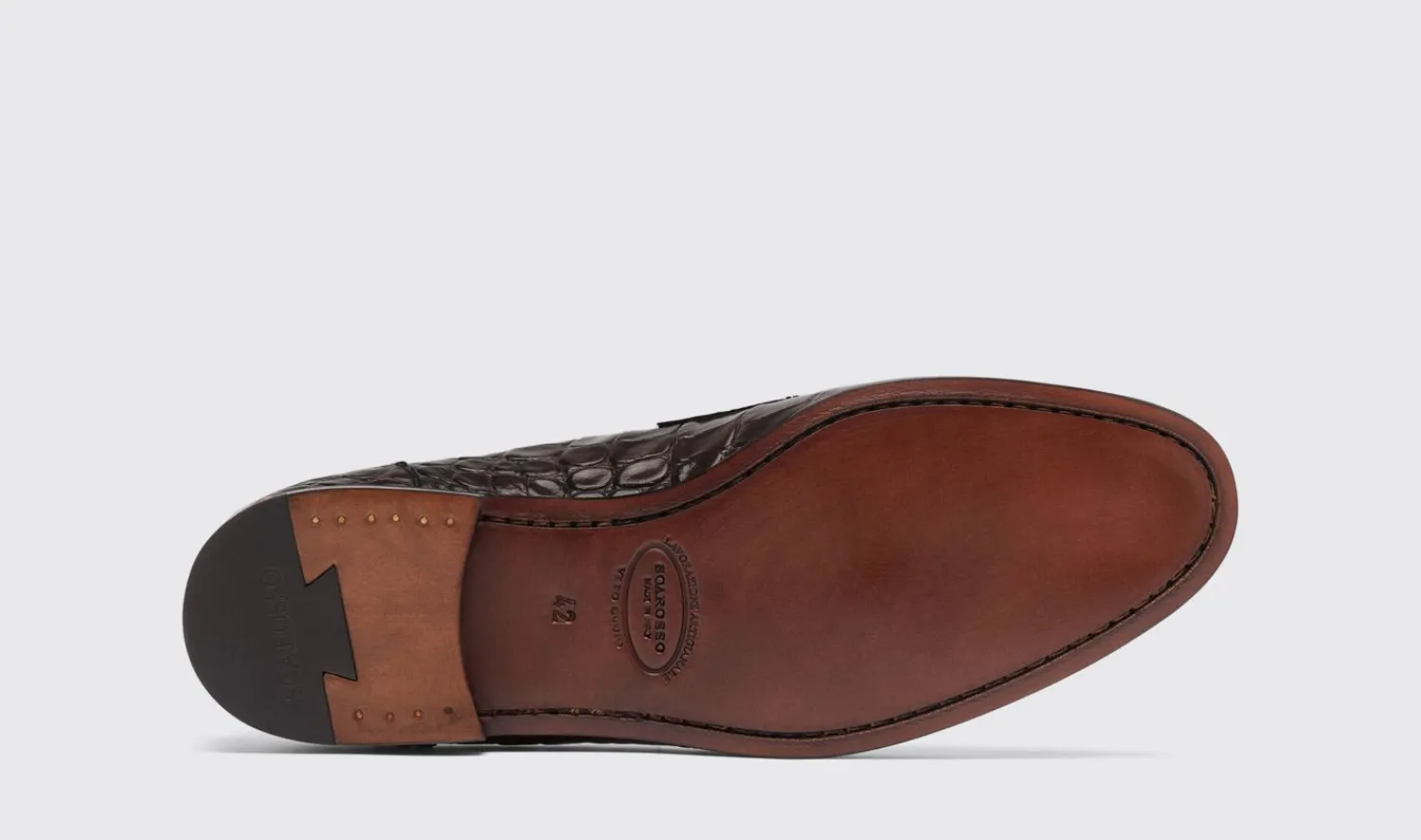 Flash Sale Scarosso Alessandro Dark Brown Croco Dark Brown - Croco-Printed Calf