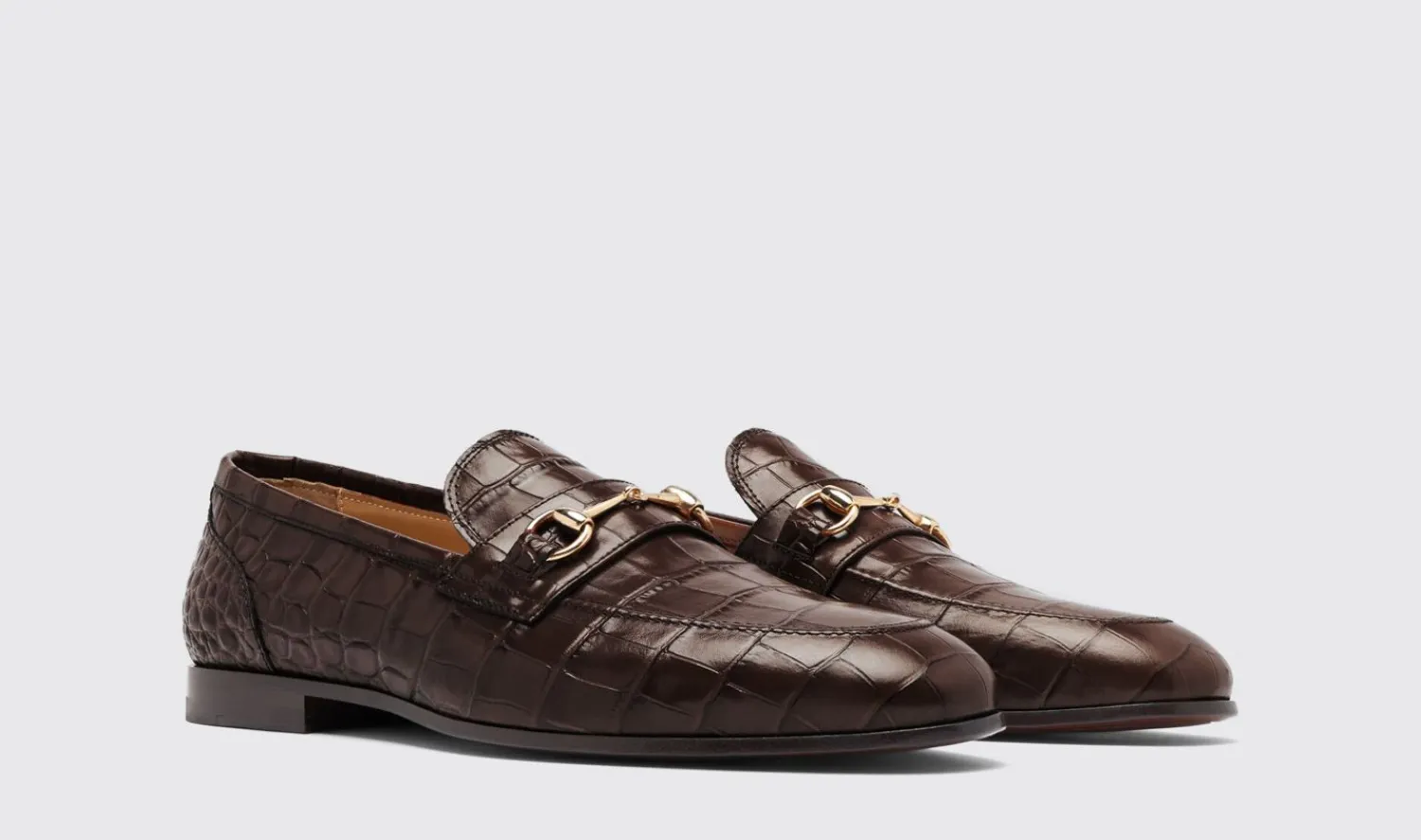 Flash Sale Scarosso Alessandro Dark Brown Croco Dark Brown - Croco-Printed Calf
