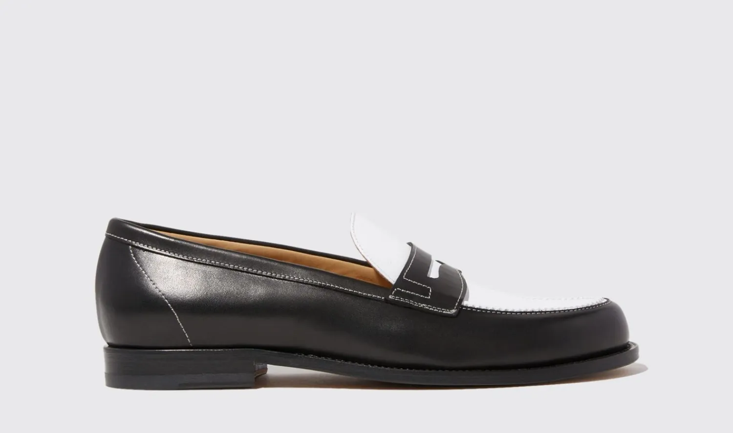 Best Sale Scarosso Austin Black Edit Black & White - Calf