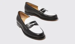 Best Sale Scarosso Austin Black Edit Black & White - Calf