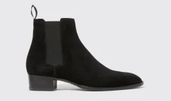 Cheap Scarosso Axel Black Suede Black - Suede
