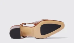 Hot Scarosso Bianca Tan Croco Tan - Croco-Printed Calf