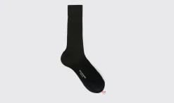 Flash Sale Scarosso Black Wool Calf Socks Black - Wool