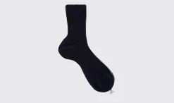 Sale Scarosso Blue Cotton Ankle Socks Blue - Cotton