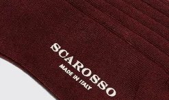 Online Scarosso Burgundy Wool Calf Socks Burgundy - Wool