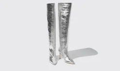 Cheap Scarosso Carra Silver Silver - Calf