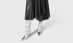 Cheap Scarosso Carra Silver Silver - Calf