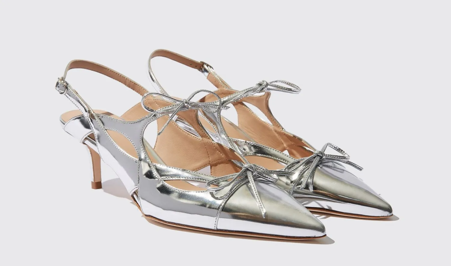 Clearance Scarosso Cinderella Silver - Laminated Calf