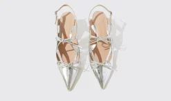 Clearance Scarosso Cinderella Silver - Laminated Calf