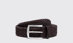 Cheap Scarosso Cintura Marrone Intrecciata Scamosciata Brown Suede
