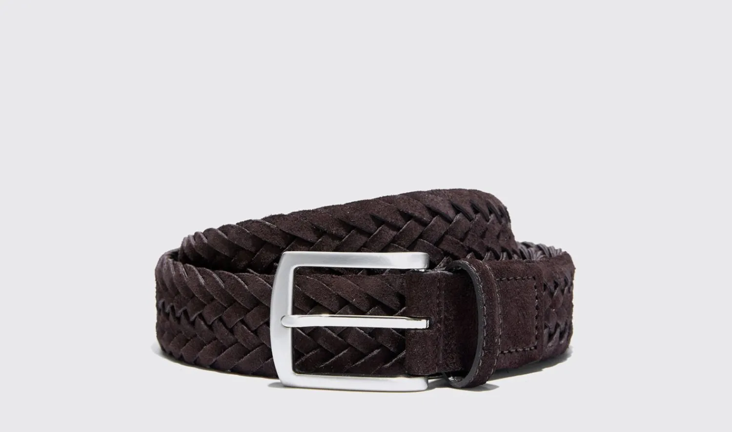 Cheap Scarosso Cintura Marrone Intrecciata Scamosciata Brown Suede
