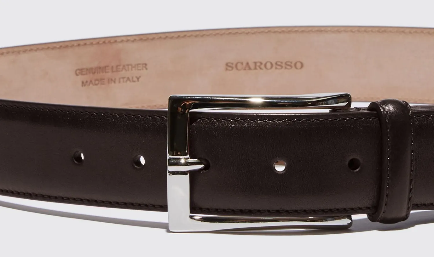 Online Scarosso Cintura Marrone Scuro Classica Dark Brown Calf