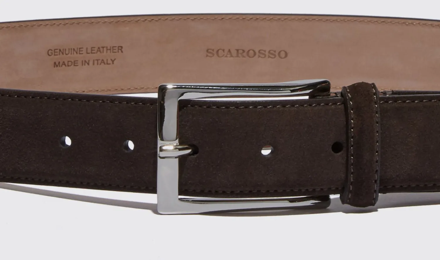 Sale Scarosso Cintura Testa Di Moro Classica Dark Brown Suede