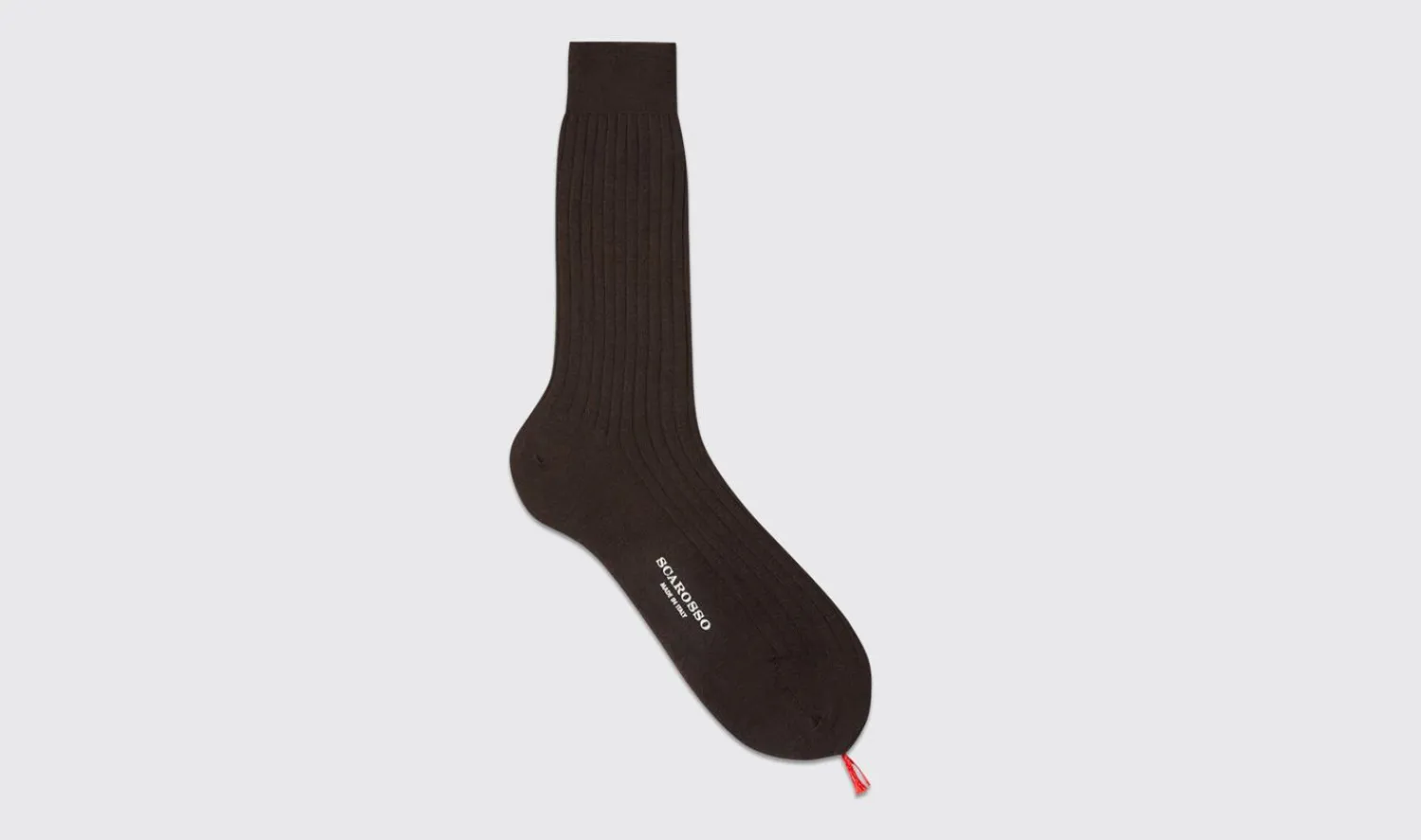 Cheap Scarosso Dark Brown Cotton Calf Socks Brown - Cotton