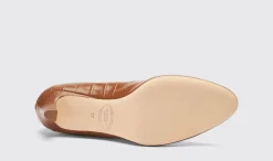 Clearance Scarosso Deva Cognac Croco Cognac - Croco-Printed Calf