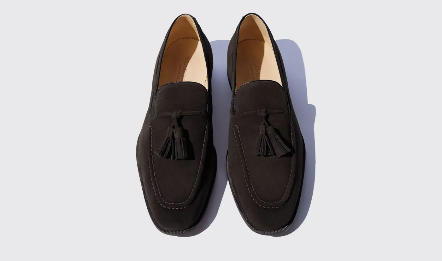 Cheap Scarosso Duccio Ebano Scamosciato Leggero Dark Brown Suede