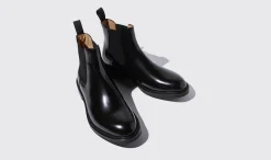 Best Sale Scarosso Eric Black Bright Black - Brushed Calf