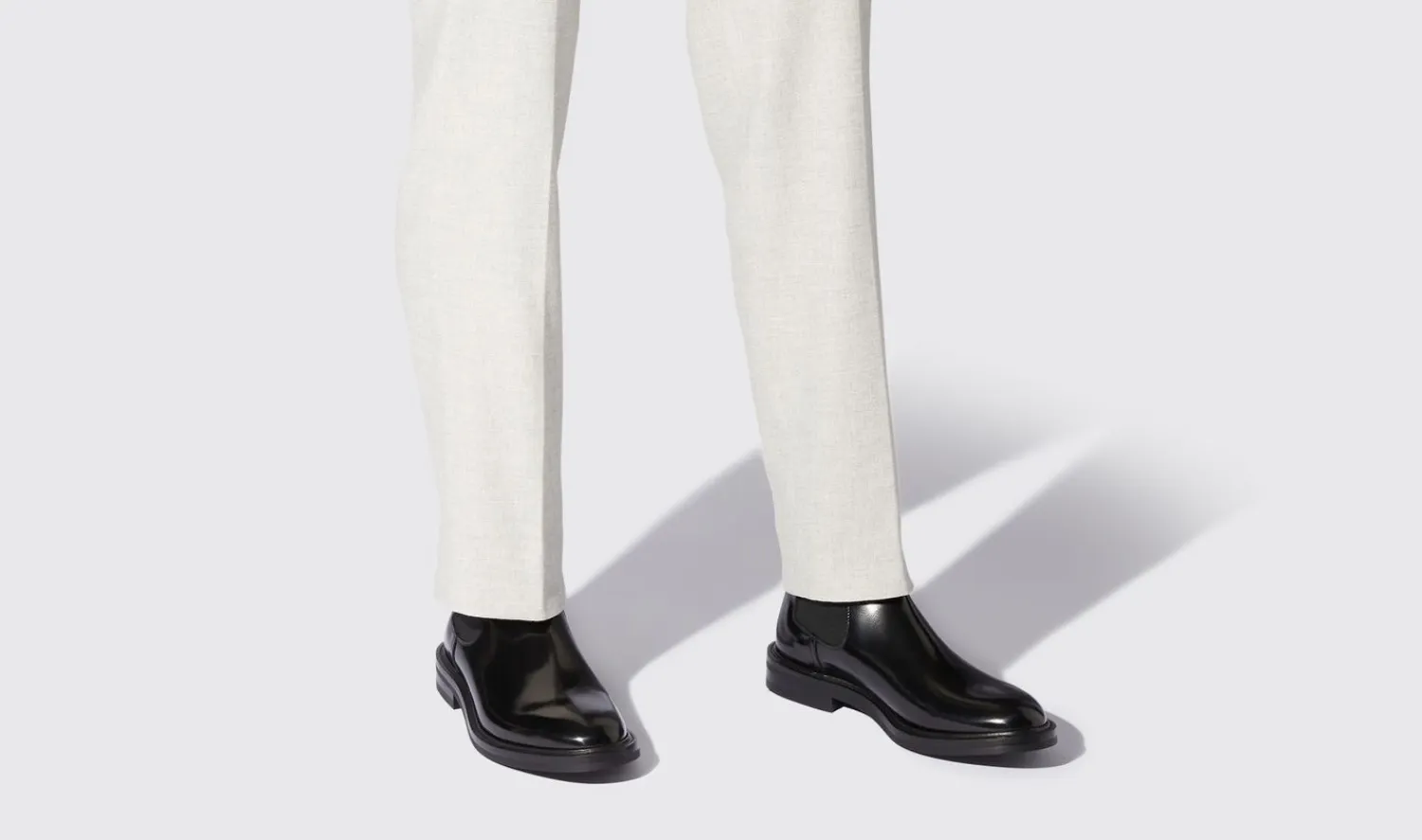 Best Sale Scarosso Eric Black Bright Black - Brushed Calf