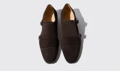 Shop Scarosso Francesco Moro Scamosciato Dark Brown Suede
