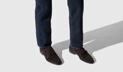 Shop Scarosso Francesco Moro Scamosciato Dark Brown Suede