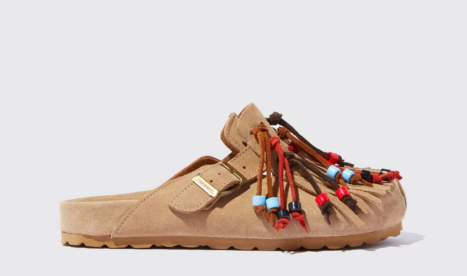 Clearance Scarosso Geo Beige Beige - Suede