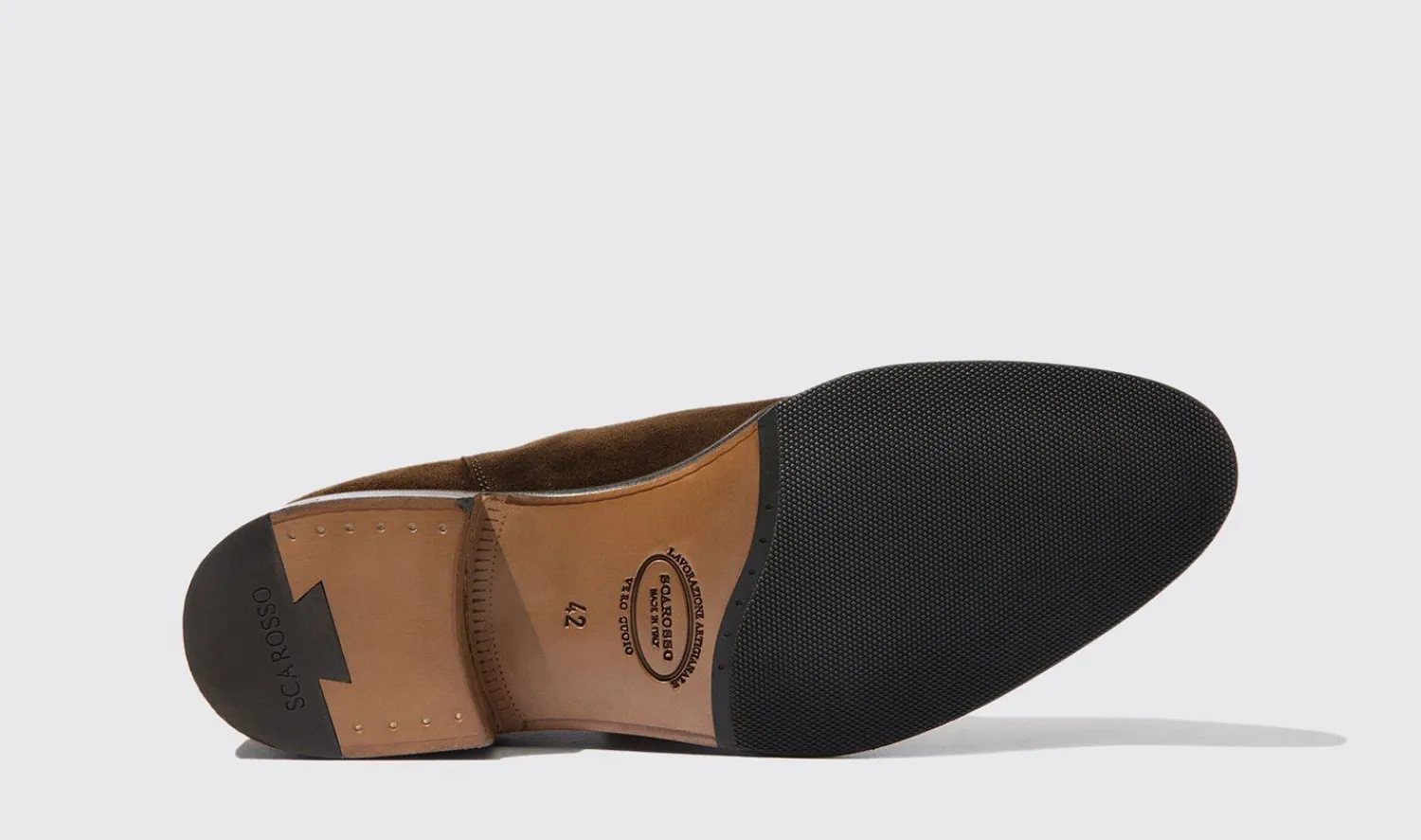 Shop Scarosso Giancarlo Moro Scamosciato Brown Suede