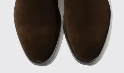Shop Scarosso Giancarlo Moro Scamosciato Brown Suede
