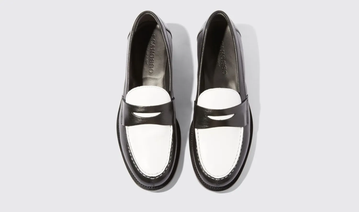 Store Scarosso Harper Black Edit Black & White - Calf