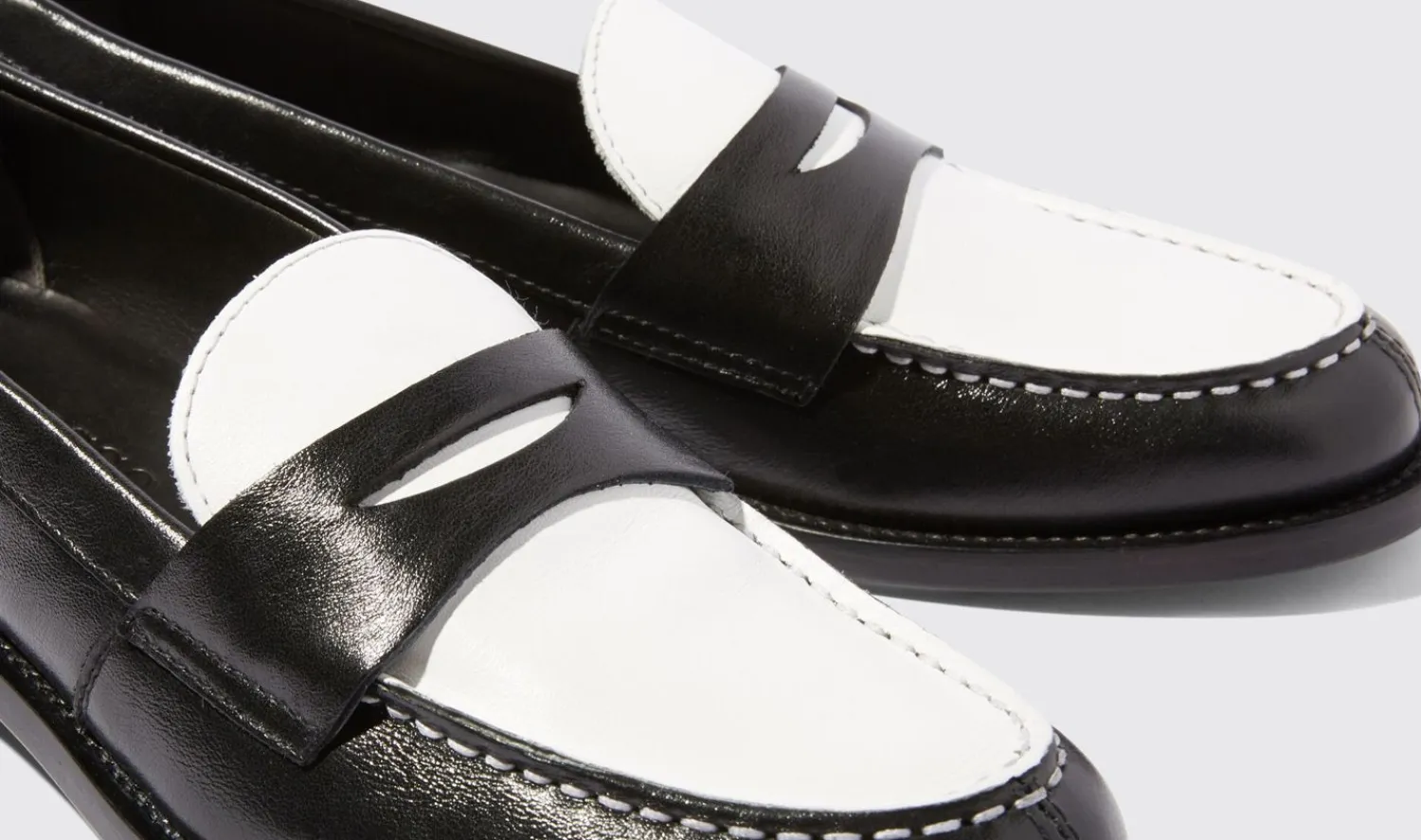 Store Scarosso Harper Black Edit Black & White - Calf