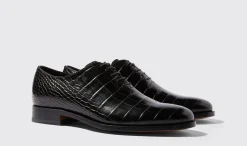 Best Sale Scarosso Ignazio Nero Cocco Black - Croco-Printed Calf