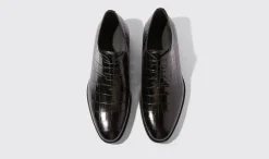 Best Sale Scarosso Ignazio Nero Cocco Black - Croco-Printed Calf