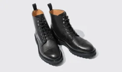 Cheap Scarosso Jackie Grain Black Black - Calf