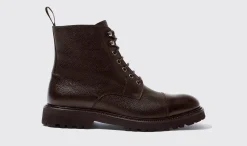 Cheap Scarosso Jackie Grain Brown Brown - Calf
