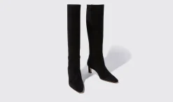 Clearance Scarosso Kira Black Suede Black - Suede