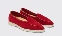 Discount Scarosso Livia Red Suede Red - Suede