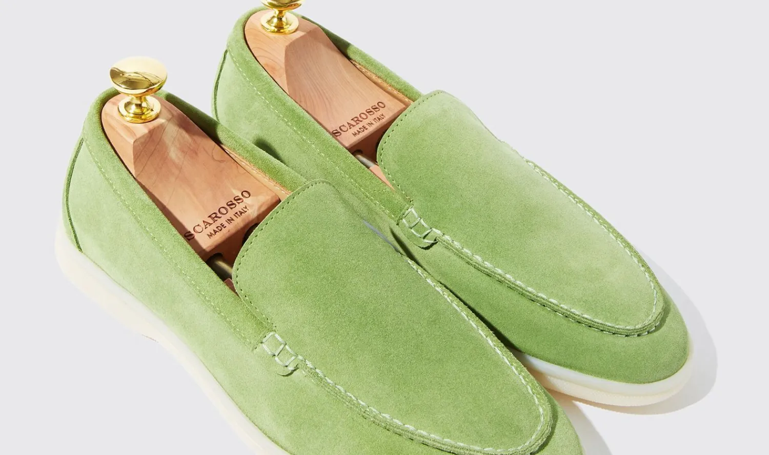 Clearance Scarosso Ludovica Verde Chiaro Scamosciata Light Green - Suede
