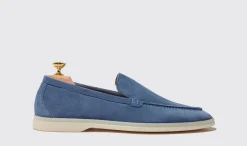 New Scarosso Ludovico Acciaio Scamosciato Steel Blue - Suede
