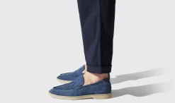 New Scarosso Ludovico Acciaio Scamosciato Steel Blue - Suede