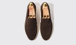 Hot Scarosso Ludovico Moro Scamosciato Dark Brown - Suede