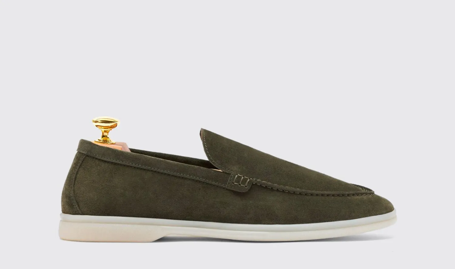 Shop Scarosso Ludovico Olive Suede Olive - Suede