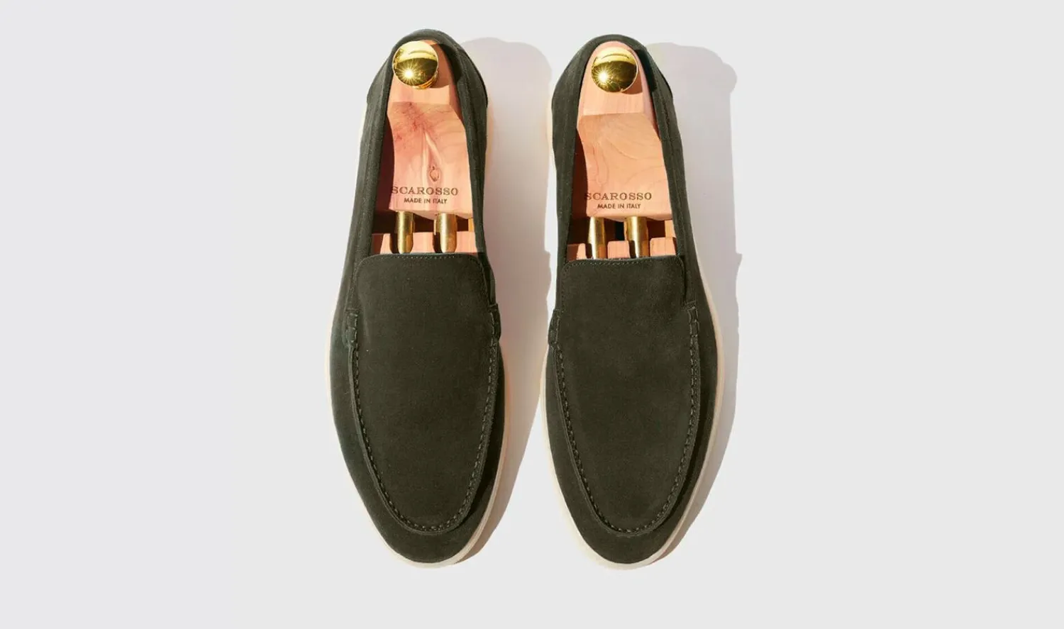 Shop Scarosso Ludovico Olive Suede Olive - Suede