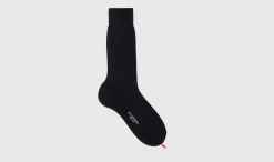 Online Scarosso Navy Wool Calf Socks Navy - Wool