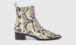 Outlet Scarosso Olivia Python Beige - Python-Printed Calf