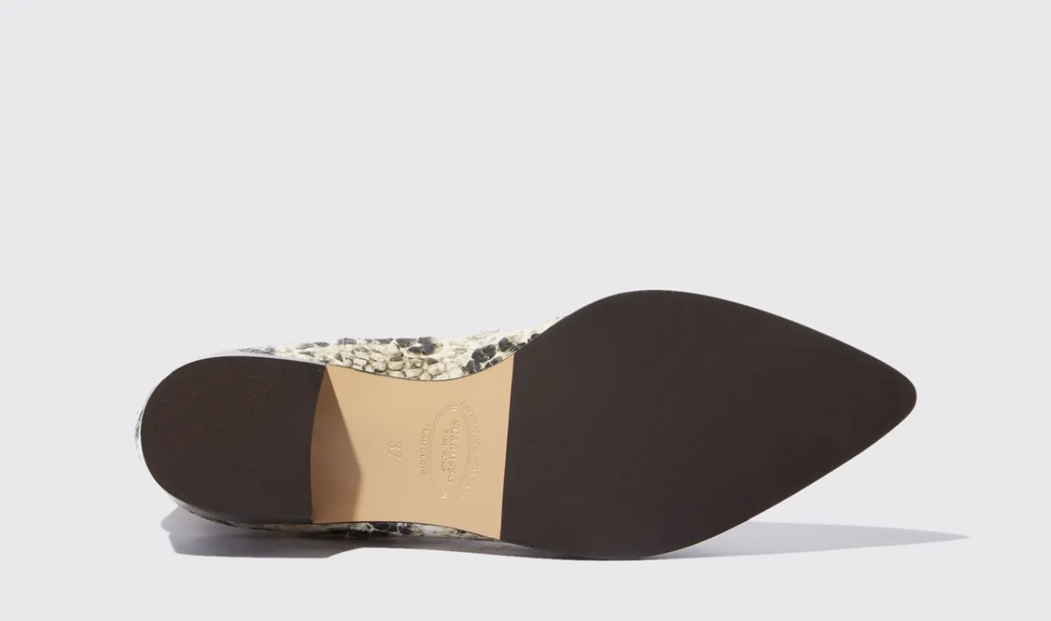 Outlet Scarosso Olivia Python Beige - Python-Printed Calf