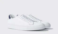 New Scarosso Pinstripe White White - Calf