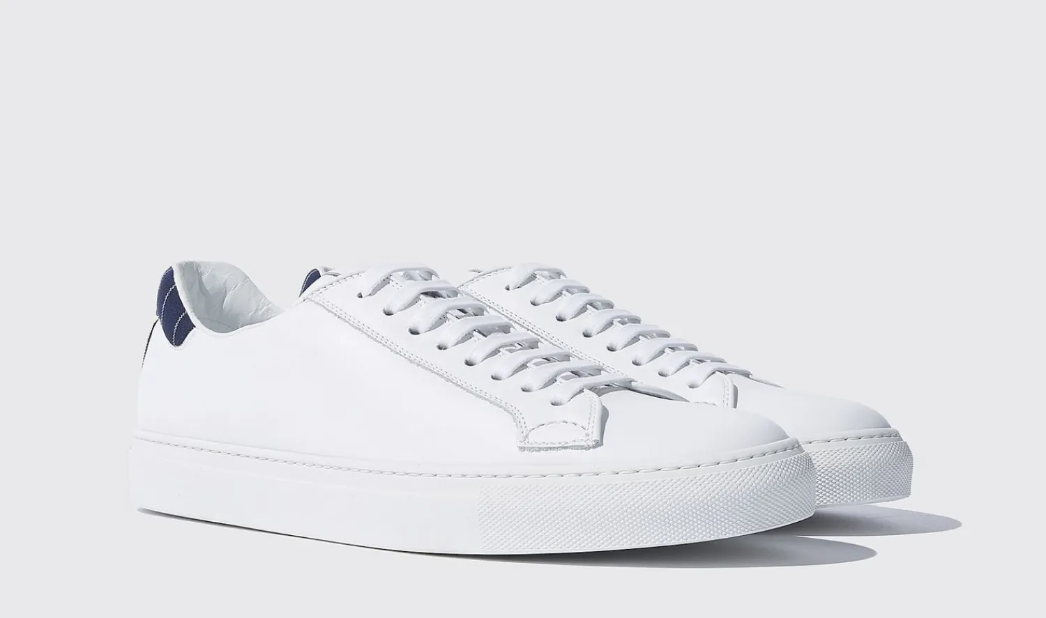 New Scarosso Pinstripe White White - Calf